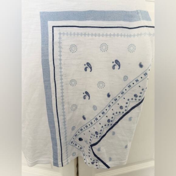 Skull Cashmere Cotton Graphic Print Top Bandana Print Tank Top Cotton Size Small - Picture 3 of 7